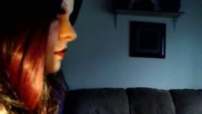Kinky white vixen girlfriend smokes and jerks off my dick