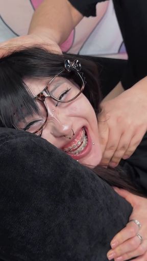 Goth Asian Teen Like Femdom and Rough Facial   Clip 3