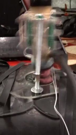 Latex Vac Bag &amp; Electro Venus 2000 Milking in The Dungeon of Lady Diva Cane   Clip 1