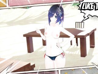 Yelan x Shenhe beach time ! (genshin impact)