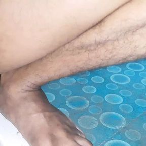 Pee Handjob Black Big Cock Indian Man Bathroom