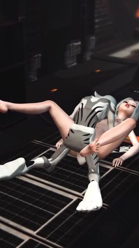 Memorable moment from &quot;Sex with an alien in a spaceship. A sexy young blonde gets fucked by an alien&quot;