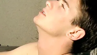 Young Twink Shane Allen Smokes Cigar and Jerks Big Cock Outdoors