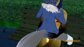 Giant horse rips fox’s tight hole raw yaoi 3D creampie