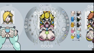 Fapwall [Weird Hentai game] Rosalina Peach and Daisy gets the best gangbang of their life without Ma