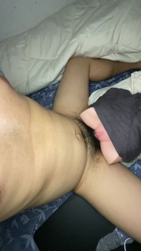 I fuck pussy toy with double condoms.