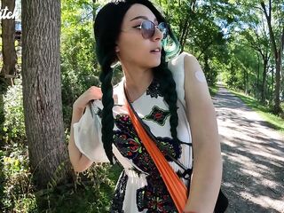 Riding a schlong bare on my bike in public