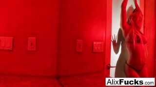 Sex kittens Alix Lynx and Cherie Deville lick one another