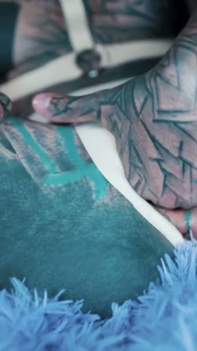 Latex loving Tattooed Girl Squirt filled Asshole Fun Prolapse and Gapes   Clip 1