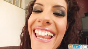 ”Skinny Leanna riding cock in POV”