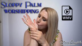 Sloppy palm licking hand worship WMV
