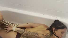 Hogtie Predicament in the Bathtub