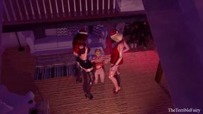 Futa Destroyed Her Ass And Pussy In A Nasty 3some