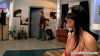 Threesome with Blindfolded Kerry Louise