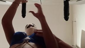 MILF Plays with Cock and Two Dildos with Cumshot on Her Face