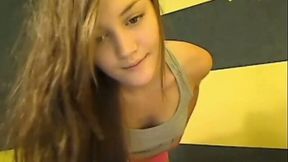 Cute Long hair Teen Shows Naked Body And Plays With Tits on Webcam HD