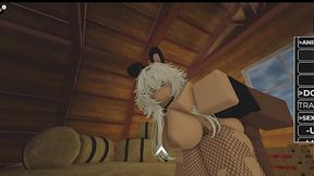 Fierce F**k with Hot Sexy Snow Bunny in Fishnet Stockings
