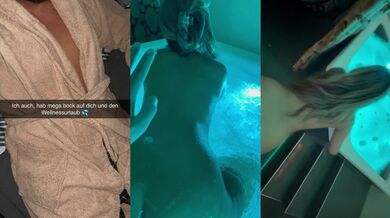 Sizzling German chick in spa gets smoked by big dick in steamy jacuzzi
