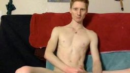 Beautiful Ginger Twink Gordon Mathews Strokes His Cock and Shows Off
