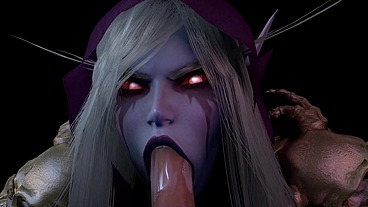 Sylvanas Windrunner Give a Blow Job in POV - Warcraft Porn Parody