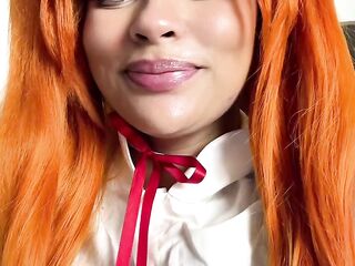 Asuka Cosplay Fart & Burp Compilation Plugsuit and School Uniform Corpulent Black