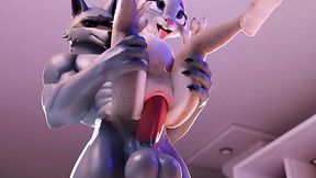 Naked Judy Hopps carried and fucked by monster wolf cock in 3d-cartoon porn