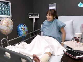 Lustful Large Boobs mother I'd like to fuck Masturbates On Hospital Couch - Gives Stranger Tugjob Cum On Melons