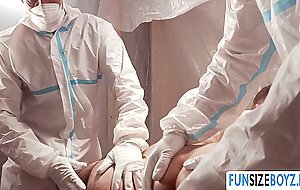 Twinks gay seduce young stud into foursome with them