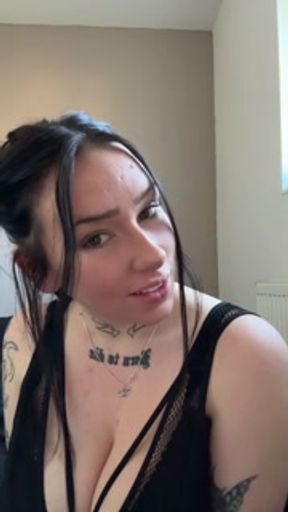 Busty British teen ASMR striptease