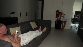 she packed to leave then got fucked so hard she stayed