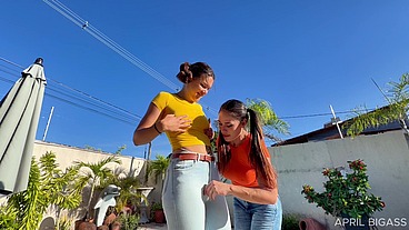 Wet Jeans, Messy Cream & Poolside Girl/Girl Teasing — Part 1