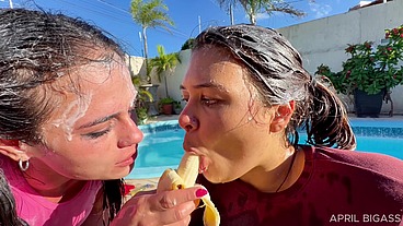 Wet Jeans, Messy Cream & Poolside Girl/Girl Teasing — Part 1