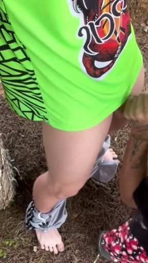 Sucking my friend's cock outdoors   Clip 2