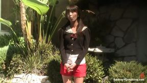 Welcome to America: Beautiful Asian exchange student bukkake facial