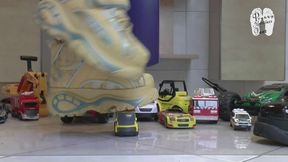 Toy Car crush with Buffalo Classics floor view