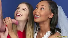 Her Ebony Bestie Cfnm Handjob With Stella Cox