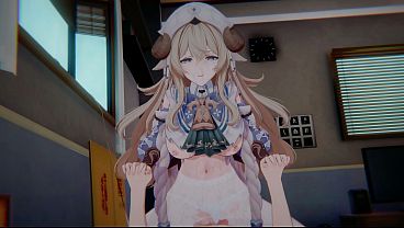 [Azur Promilia] - Anis &quot_MAGIC OVERLOAD&quot_: Tied Up Tamer &amp_ Hardcore POV Spitroast (4K/60FPS) | (テイマーの理性崩壊)