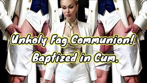 Unholy Gay Communion! Baptized in Cum WMV