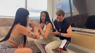 Rebecca Jhonson and Yenifer Chacon are Venezuelan Pornstars, and they seduce their coach to do a delicious blowjob to him