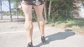 Tempest flexing in heels