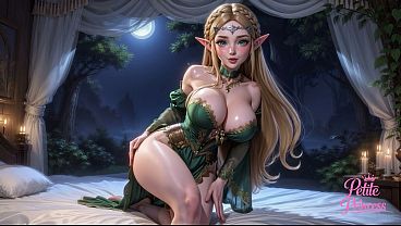 Princess Zelda Dirty Talk Tease Twerking Squirting Ahegao in Her Castle Bedroom | AI-generated NSFW Petite Princess