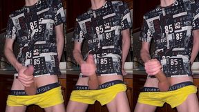 i jerk off for a very long time and cum a lot!