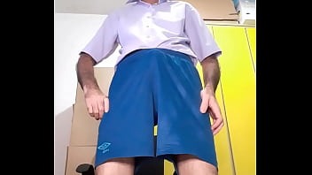 Jorrando leitinho Pau duro na cueca Preto sexy