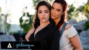 Intense Lesbian Love, Curvy Redhead Explores Technician's Sweet Side After Fixing Her Tech Issues