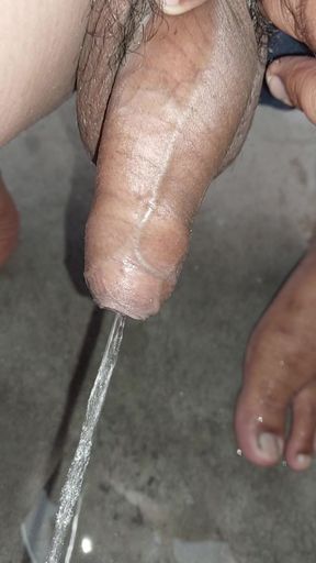 My bigcock is pissing on camera