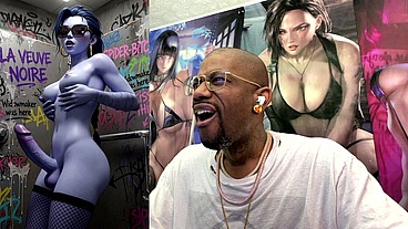 Dancing Petite Transgender Widowmaker Cock Teasing In This Dirty Cum Covered Bathroom Stall, AI Generated