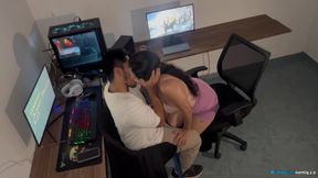 Office Sex, Lots of Squirting and Rough Sex