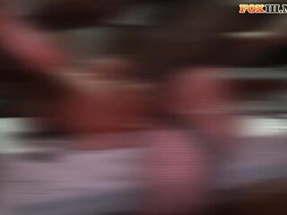 two beauties use this chab like a floozy and bang his butt jointly! FFM 3some ding-dong pegging