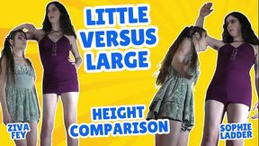 ziva fey - little vs large - height comparison with sophie ladder
