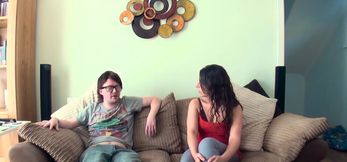 British Lingerie Babe Sucks Cock for Nerd’s Camera